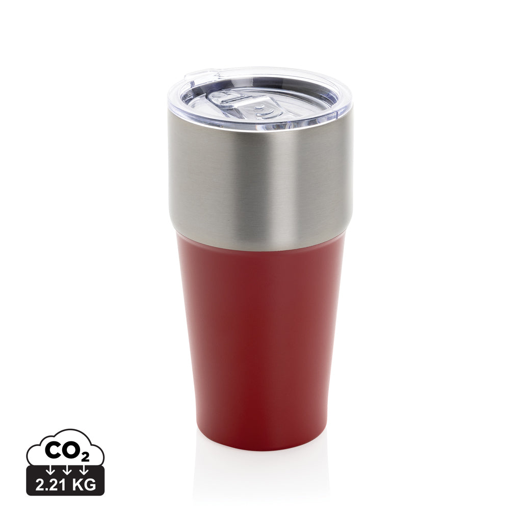Fluid Becher aus RCS-zertifiziert recyceltem Stahl, 500ml – rot