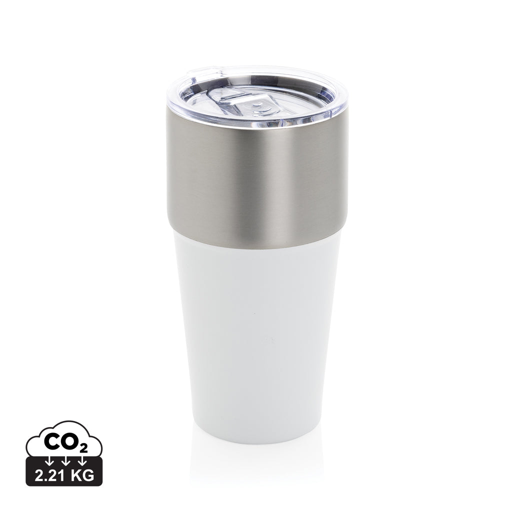 Fluid Becher aus RCS-zertifiziert recyceltem Stahl, 500ml – weiß