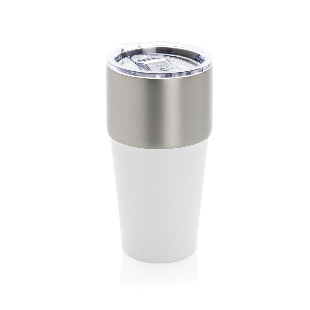 Fluid Becher aus RCS-zertifiziert recyceltem Stahl, 500ml – weiß