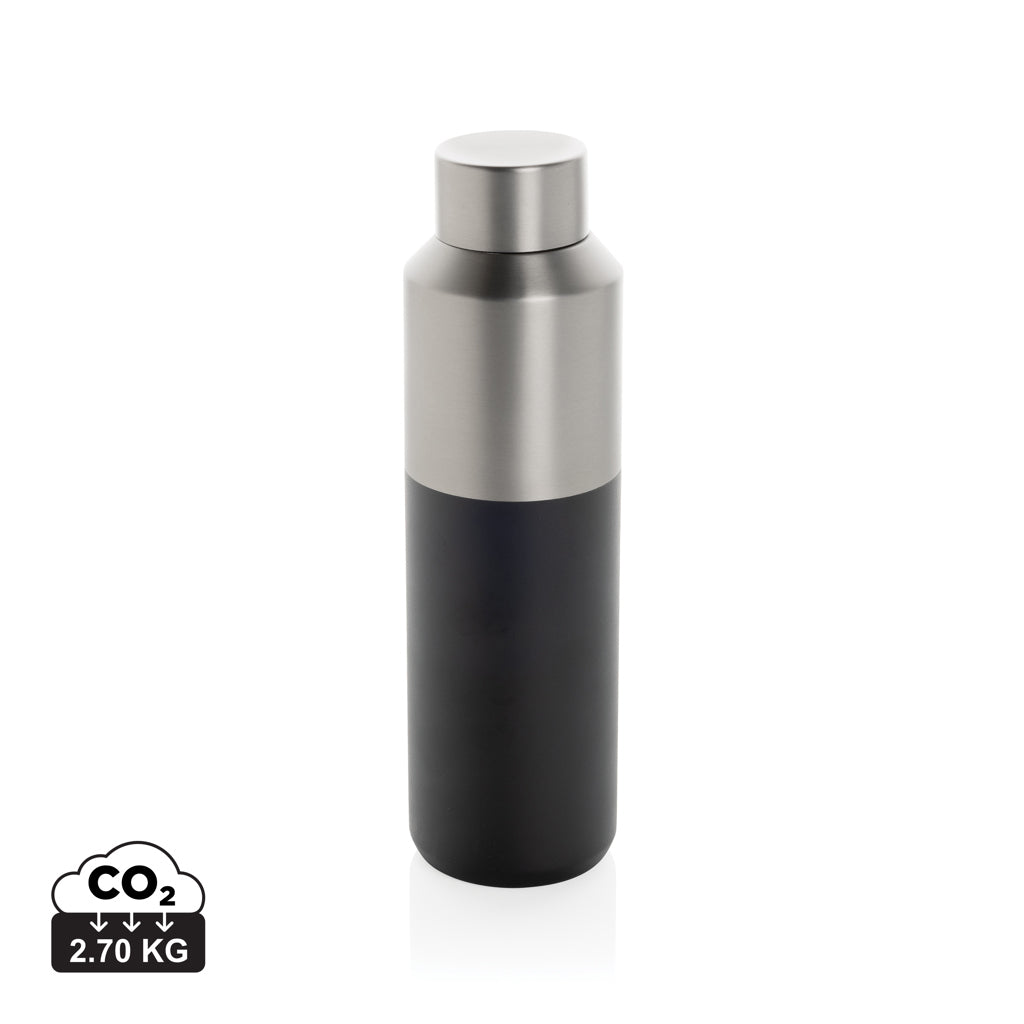 Fluid Flasche aus RCS-zertifiziert recyceltem Stahl, 600ml – schwarz