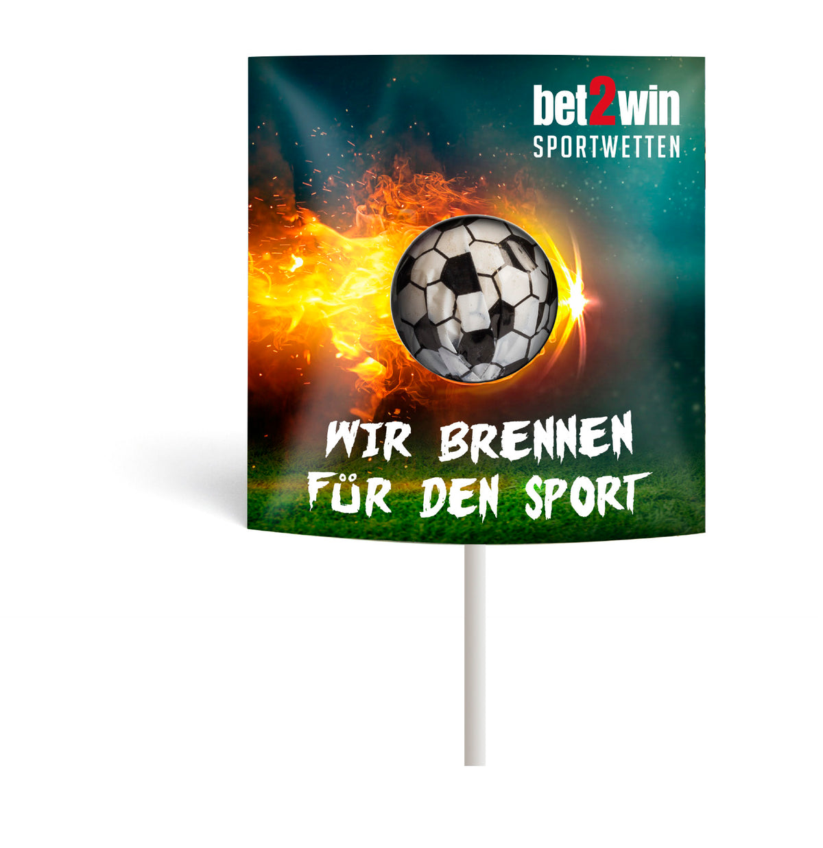 Fußball Kugellolly in Deutschlandfarben in bedruckter Klemmkartonage