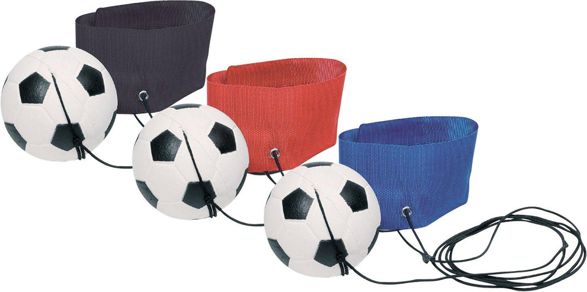 Fußball mit Gummischnur und Band fürs Handgelenk – Ansicht