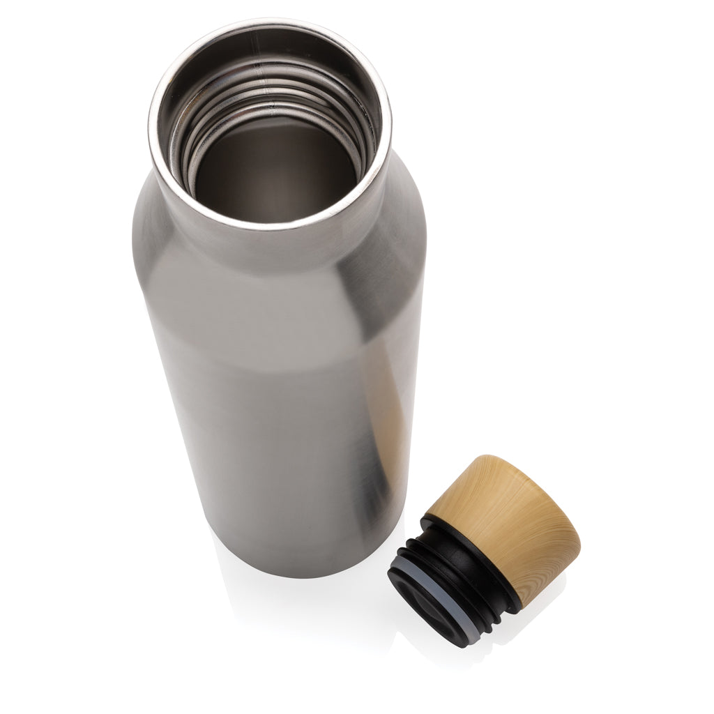 Gaia Vakuumflasche aus RCS recyceltem Stainless-Steel – silber
