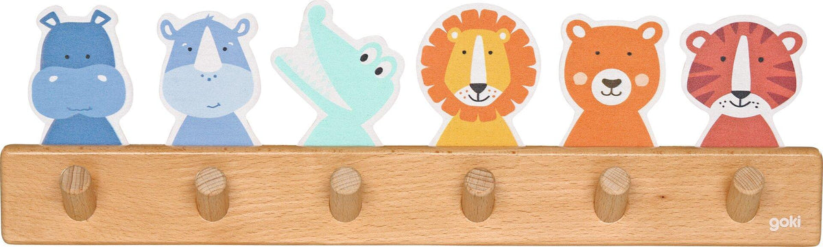 Garderobe Tierfreunde mit Nilpferd und Löwe