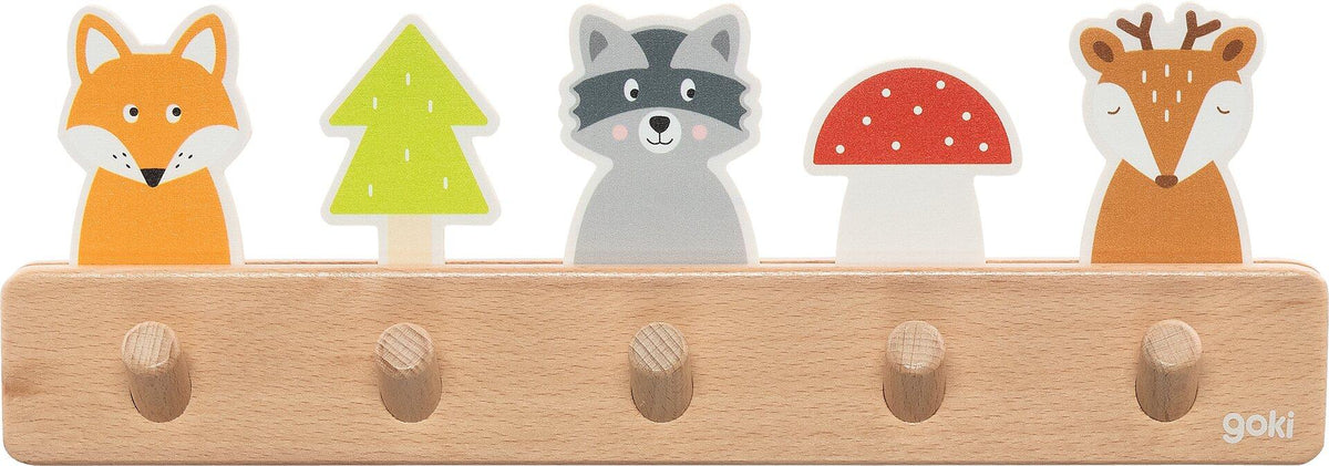 Garderobe Waldfreunde mit Fuchs und Waschbär