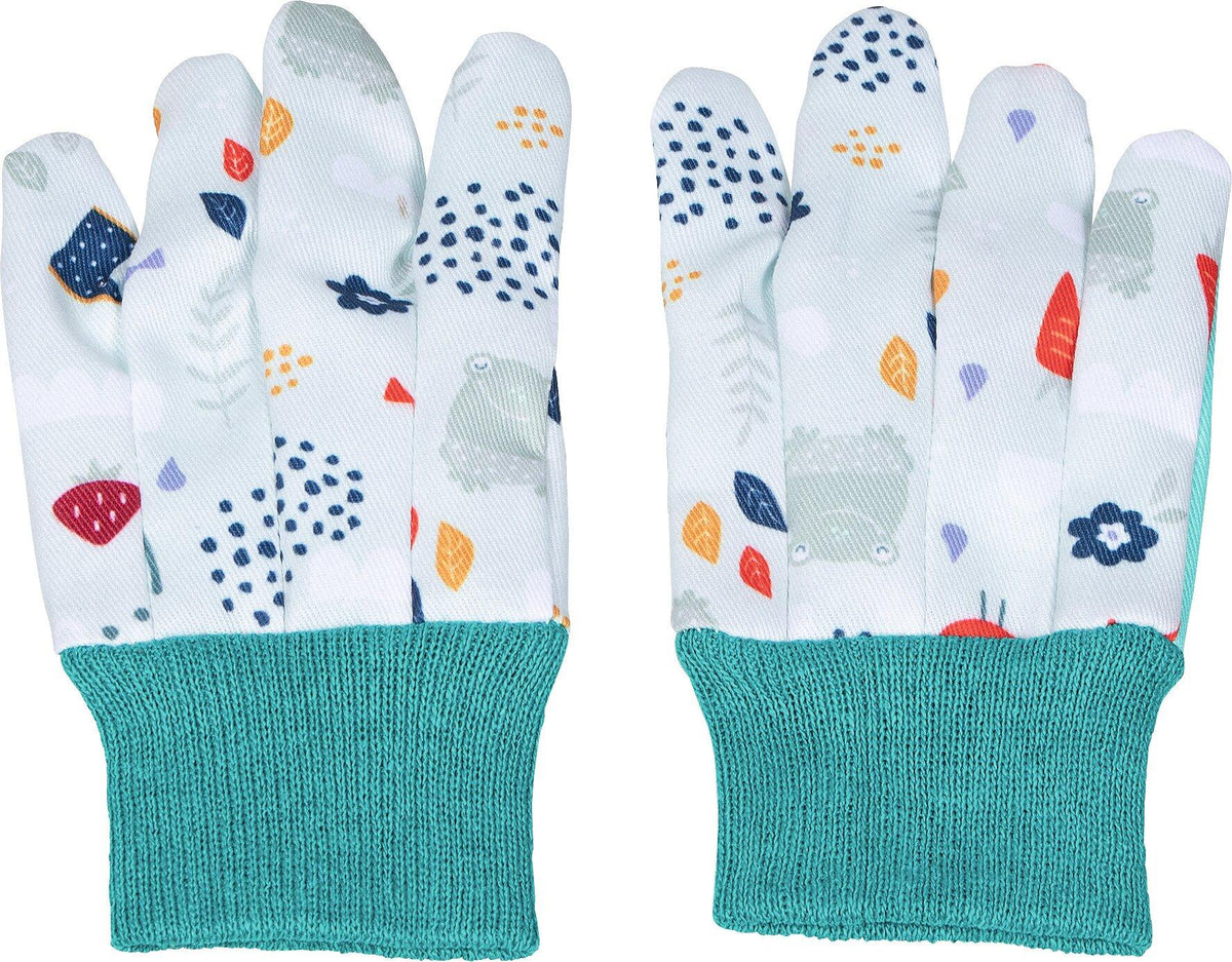 Gartenhandschuhe für Kinder aus Baumwolle im Sechserpack – Seitenansicht