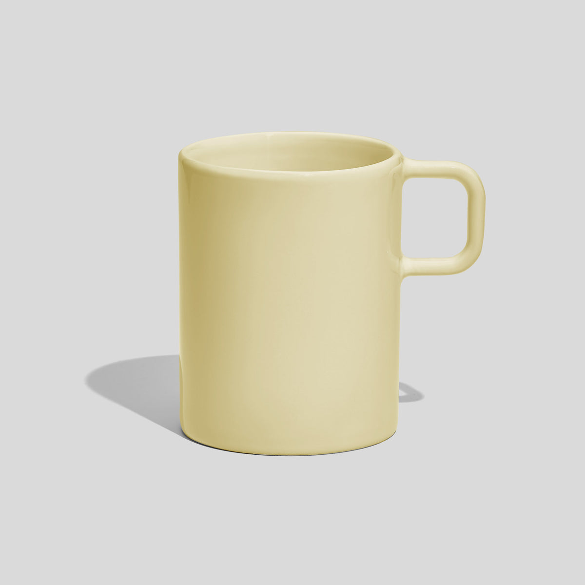 Gerader Kaffeebecher 300 ml mit quadratischem Henkel – Ecru
