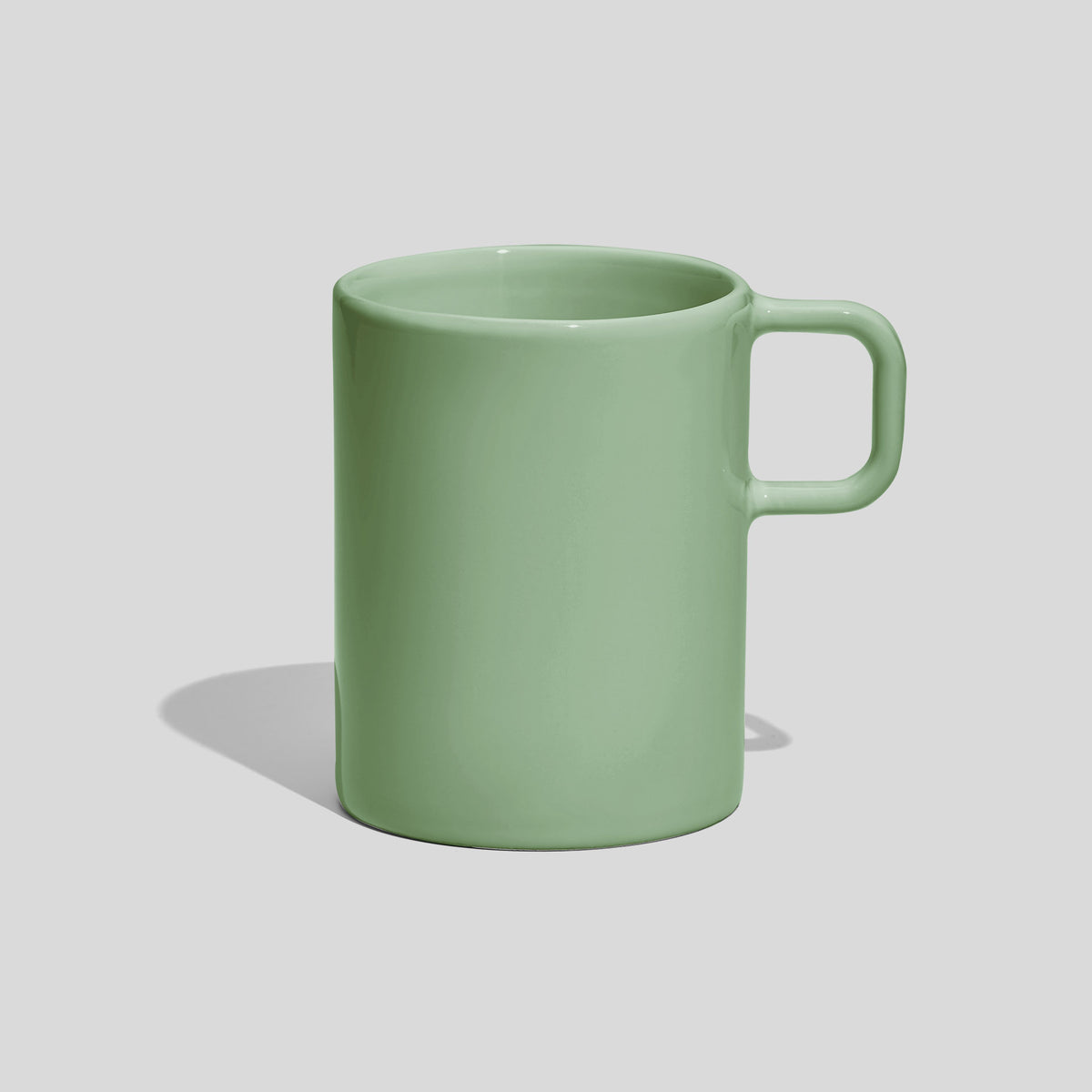 Gerader Kaffeebecher 300 ml mit quadratischem Henkel – Mintgrün