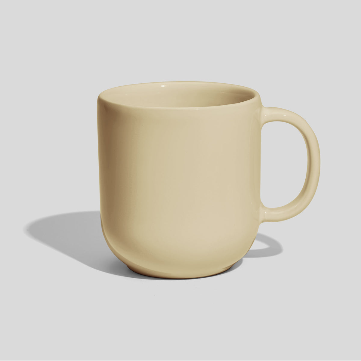 Gerundeter Kaffeebecher 280 ml mit halbrundem Henkel – Beige