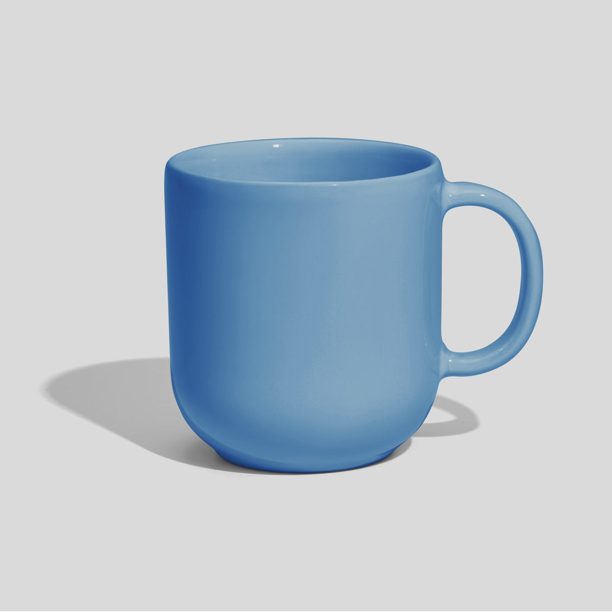 Gerundeter Kaffeebecher 280 ml mit halbrundem Henkel – Himmelblau