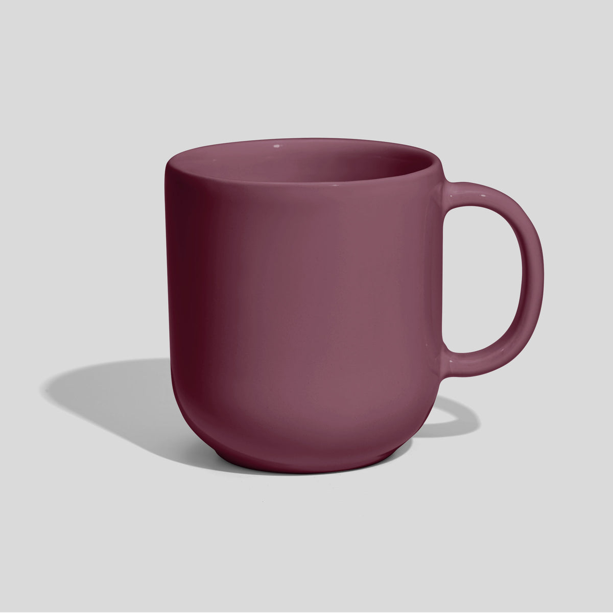 Gerundeter Kaffeebecher 280 ml mit halbrundem Henkel – Mauve