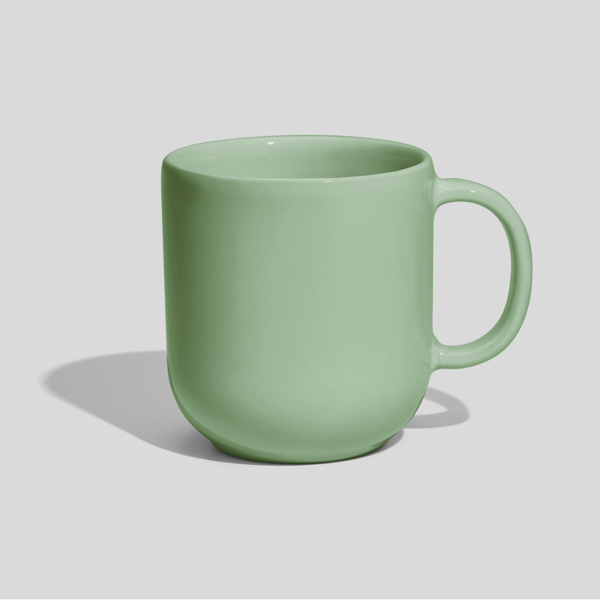 Gerundeter Kaffeebecher 280 ml mit halbrundem Henkel – Mintgrün