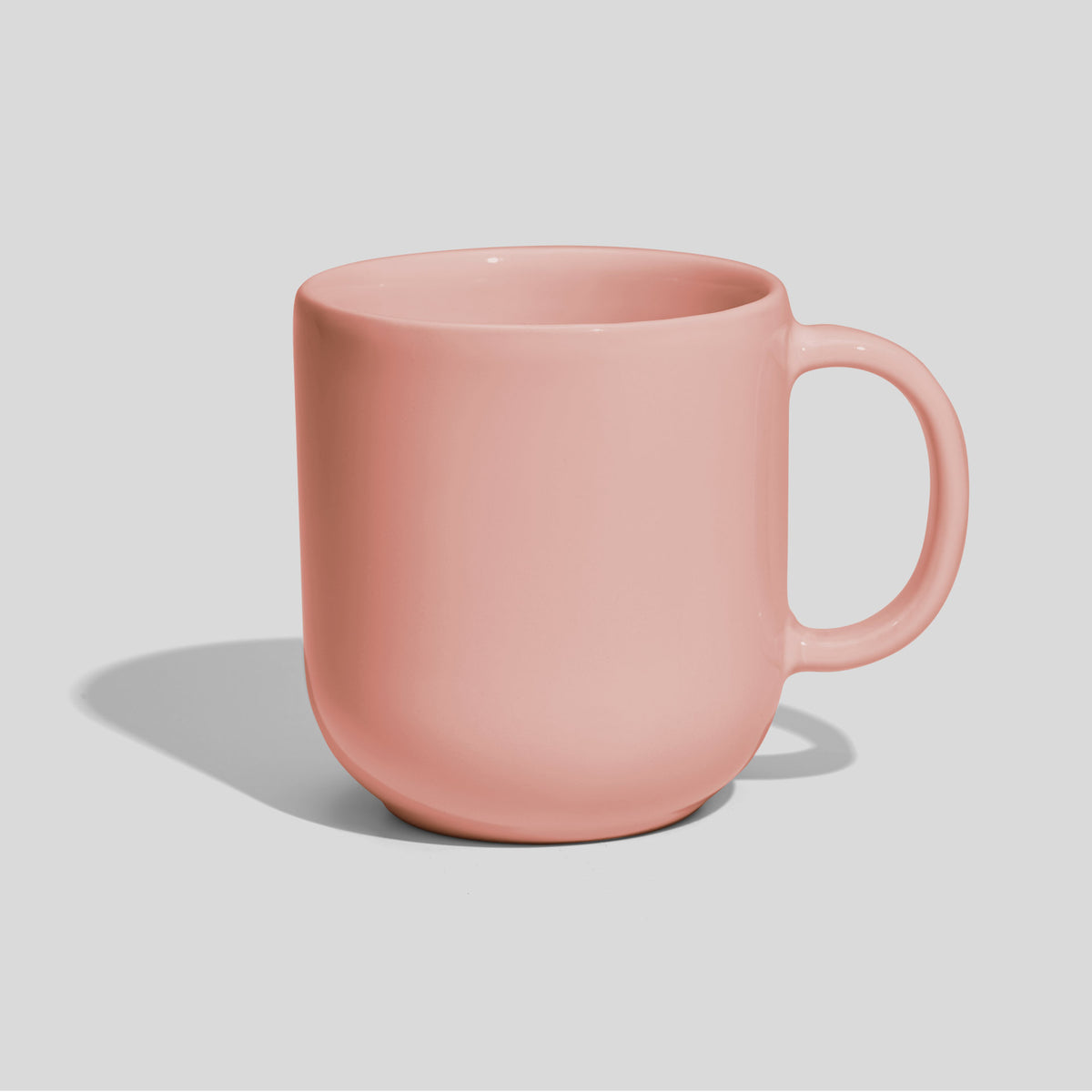 Gerundeter Kaffeebecher 280 ml mit halbrundem Henkel – Rosa