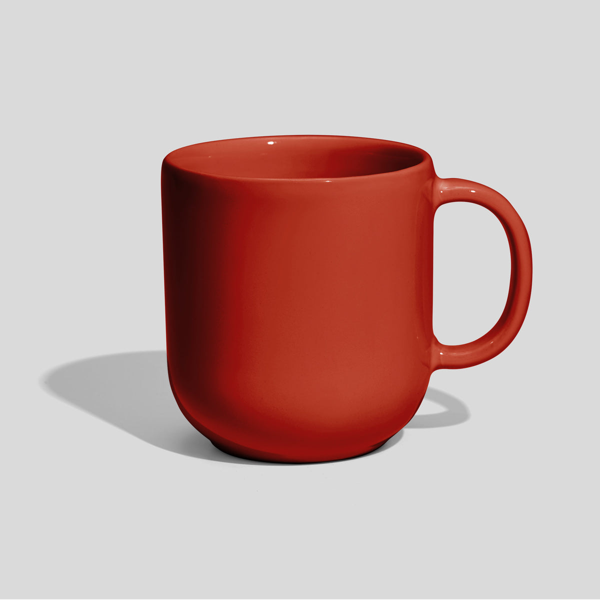Gerundeter Kaffeebecher 280 ml mit halbrundem Henkel – Rot