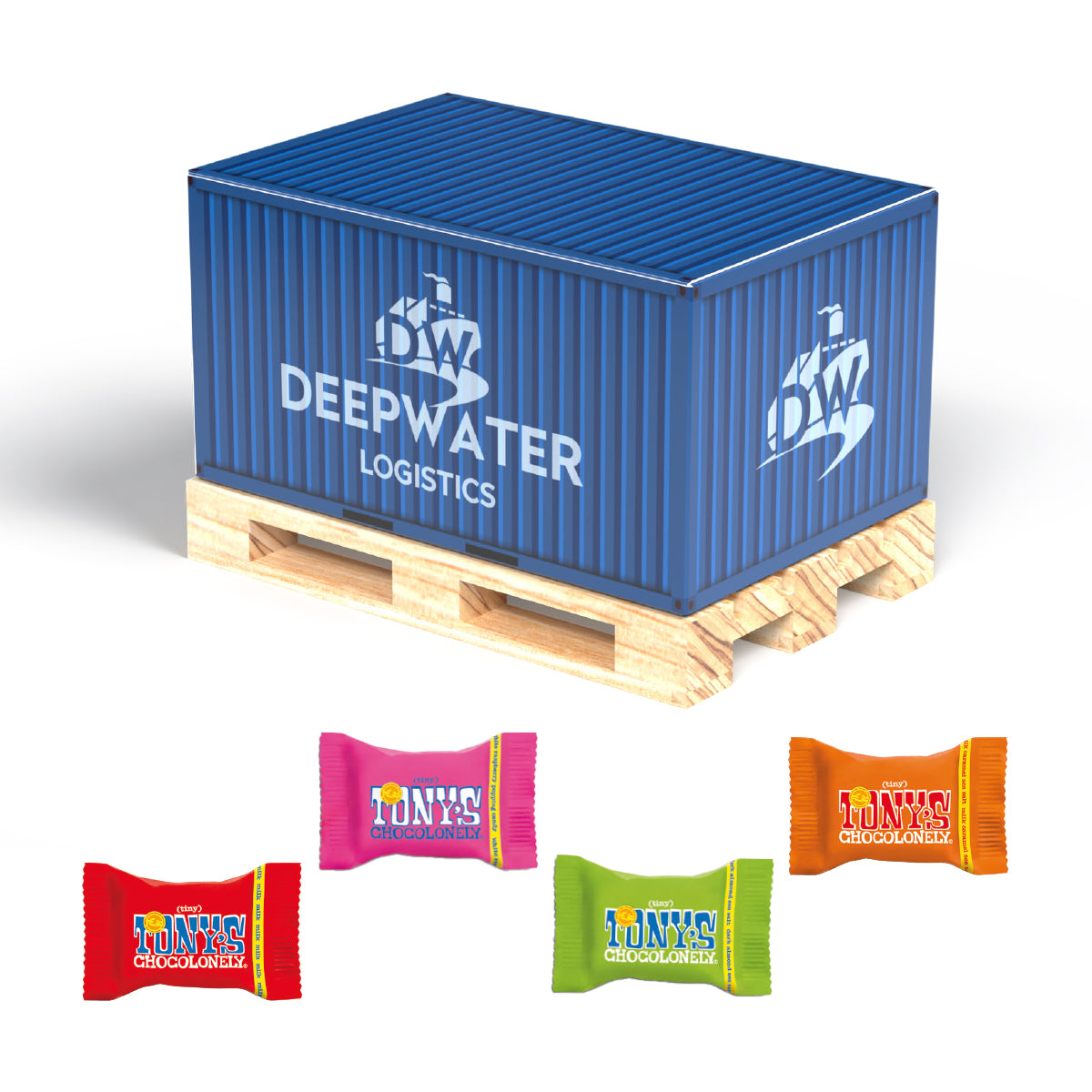 Geschenk Mini Palette groß mit Tiny Tony's Chocolonely