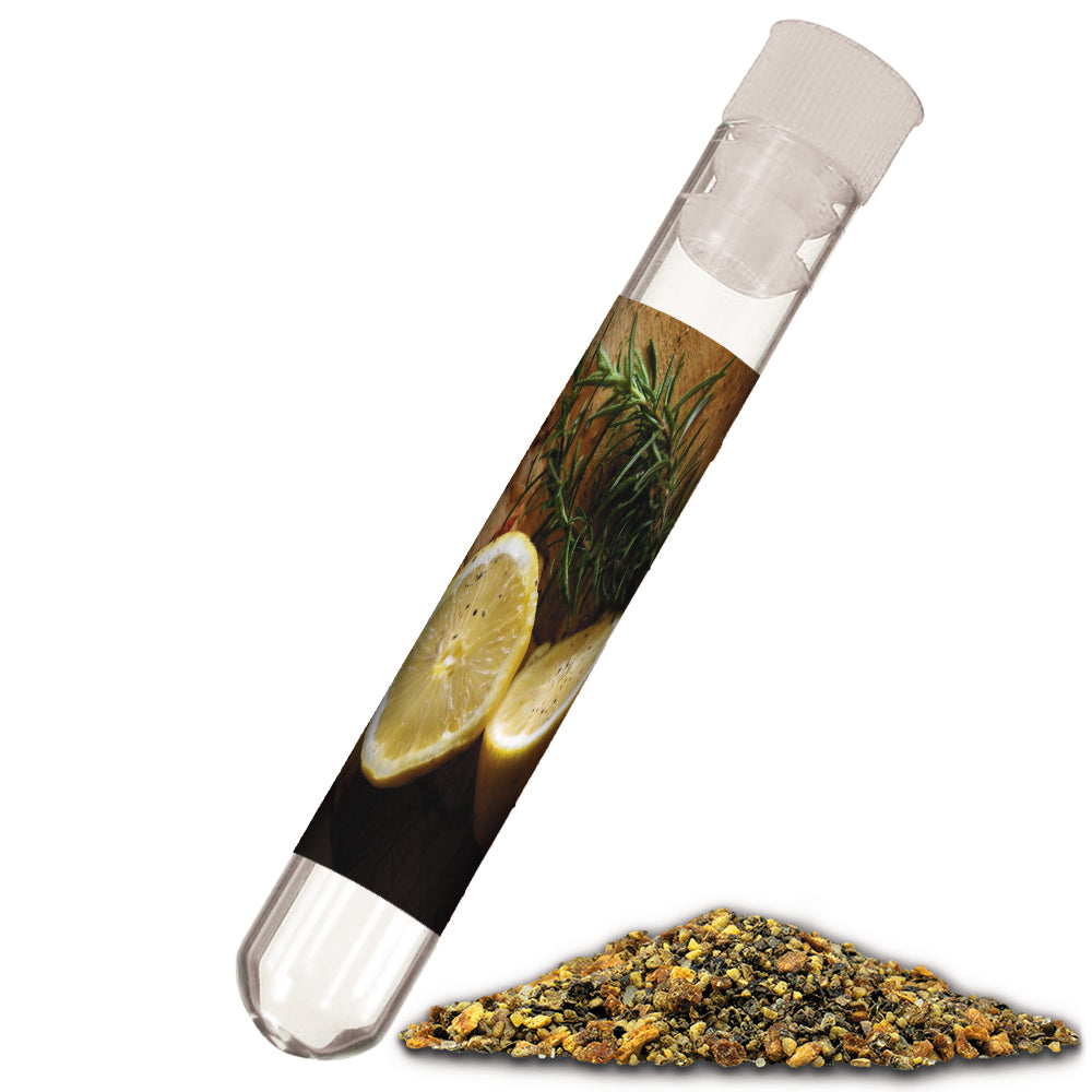 Gewürzauswahl im Reagenzglas – Gewürzmischung Zitronen Pfeffer, ca. 6 g