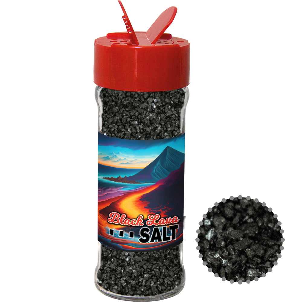 Gewürze im Glas mit Streuaufsatz – Gewürzmischung Black Lava Salz, ca. 80 g