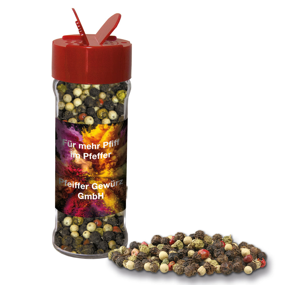 Gewürze im Glas mit Streuaufsatz – Gewürzmischung bunte Pfefferkörner, ca. 45 g