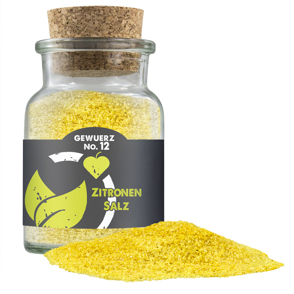 Gewürze und Salz im Korkenglas – Gewürzmischung Zitronen Salz, ca. 135 g