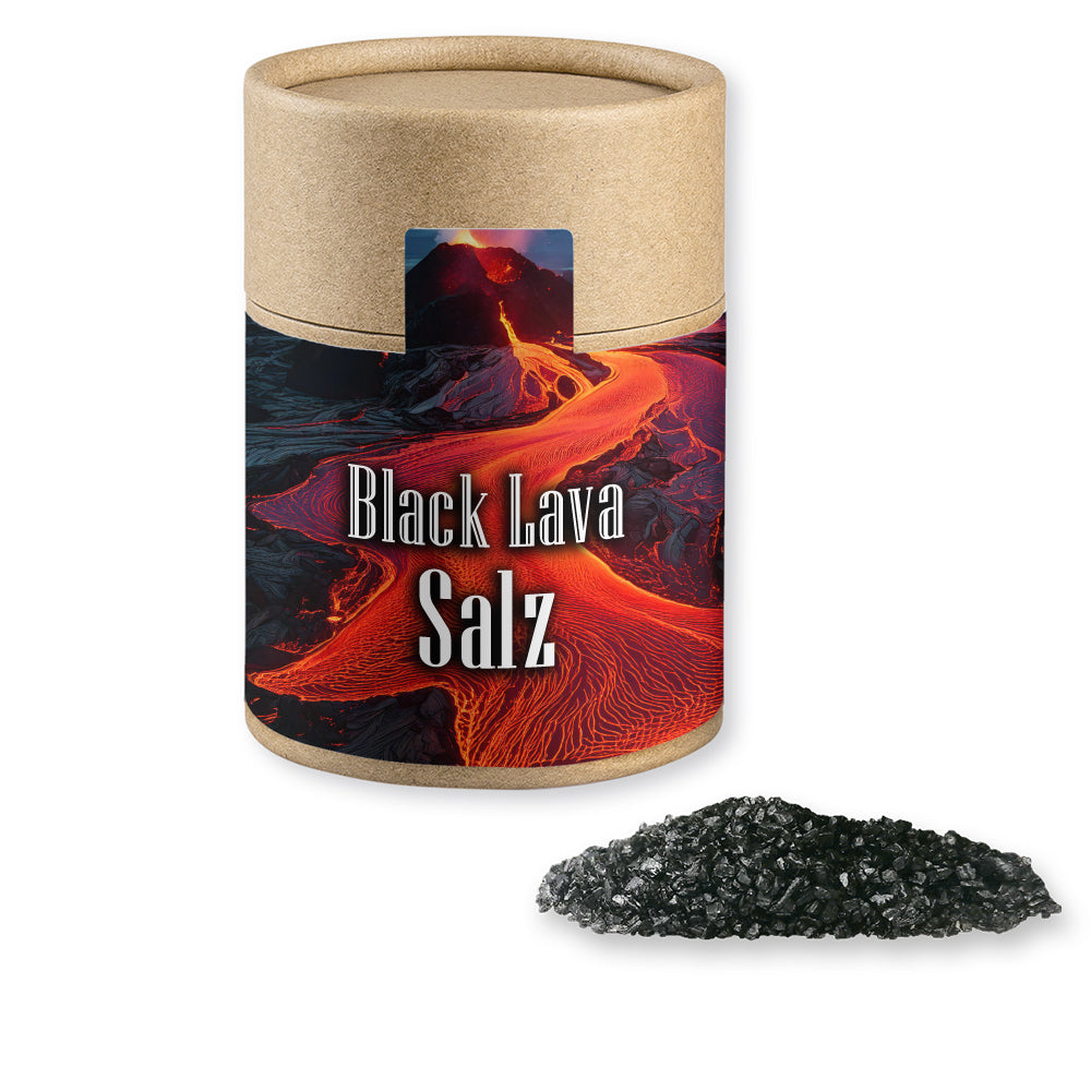 Gewürze und Salz in der Kraftpapierdose Midi – Gewürzmischung Black Lava Salz, ca. 135 g
