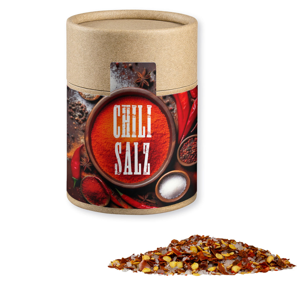 Gewürze und Salz in der Kraftpapierdose Midi – Gewürzmischung Chili Salz, ca. 55 g