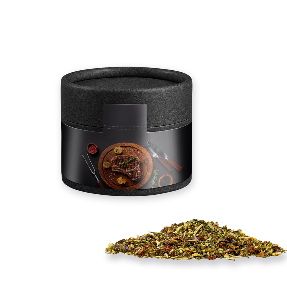 Gewürze und Salz in der schwarzen Mini Dose – Gewürzmischung Steakgewürz, ca. 40 g