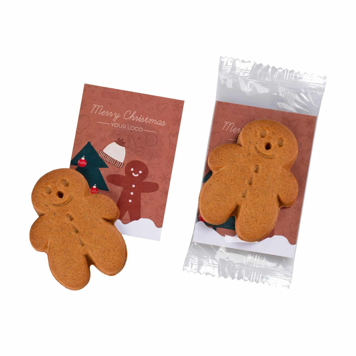 Gewürzkeks Lebkuchenmann mit Weihnachtskarte