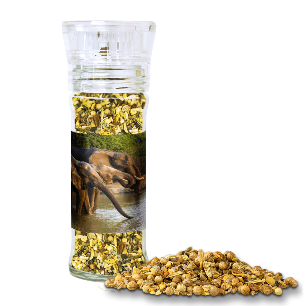 Gewürzmischungen in der Gewürzmühle aus Glas – Gewürzmischung African BBQ, ca. 45 g