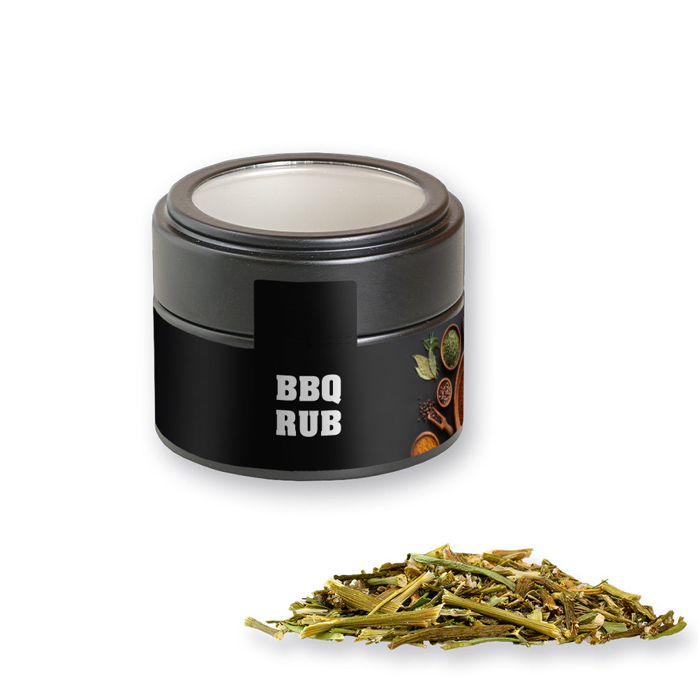Gewürzmischungen in der schwarzen Metalldose Mini – Gewürzmischung BBQ Kräuter Rub, ca. 40 g