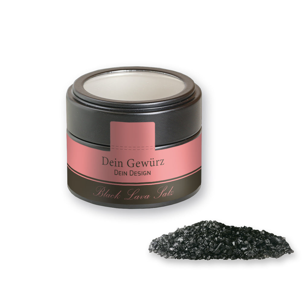 Gewürzmischungen in der schwarzen Metalldose Mini – Gewürzmischung Black Lava Salz, ca. 110 g