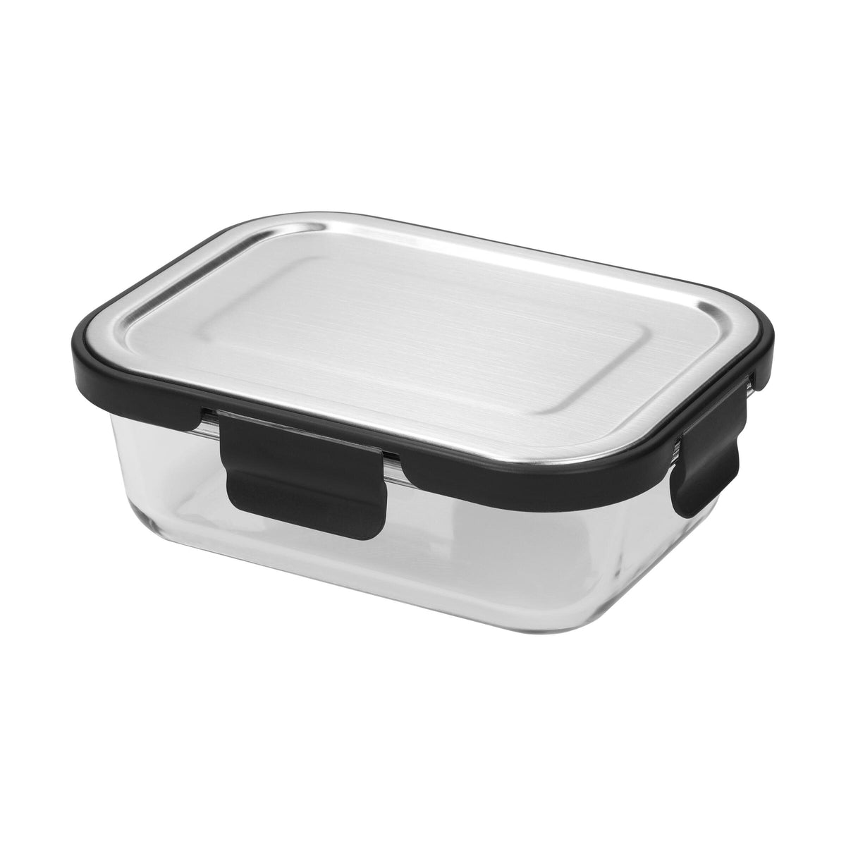 Glasbox „LOKA“, 640 ml – Schwarz / Transparent