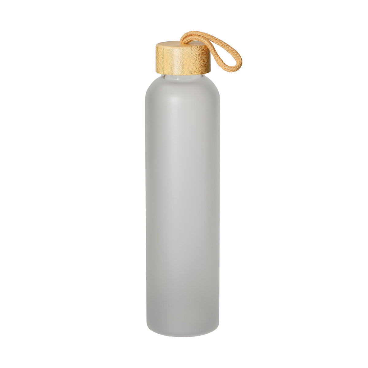 Glasflasche „Bamboo“ 750 ml, Frosted – Grau