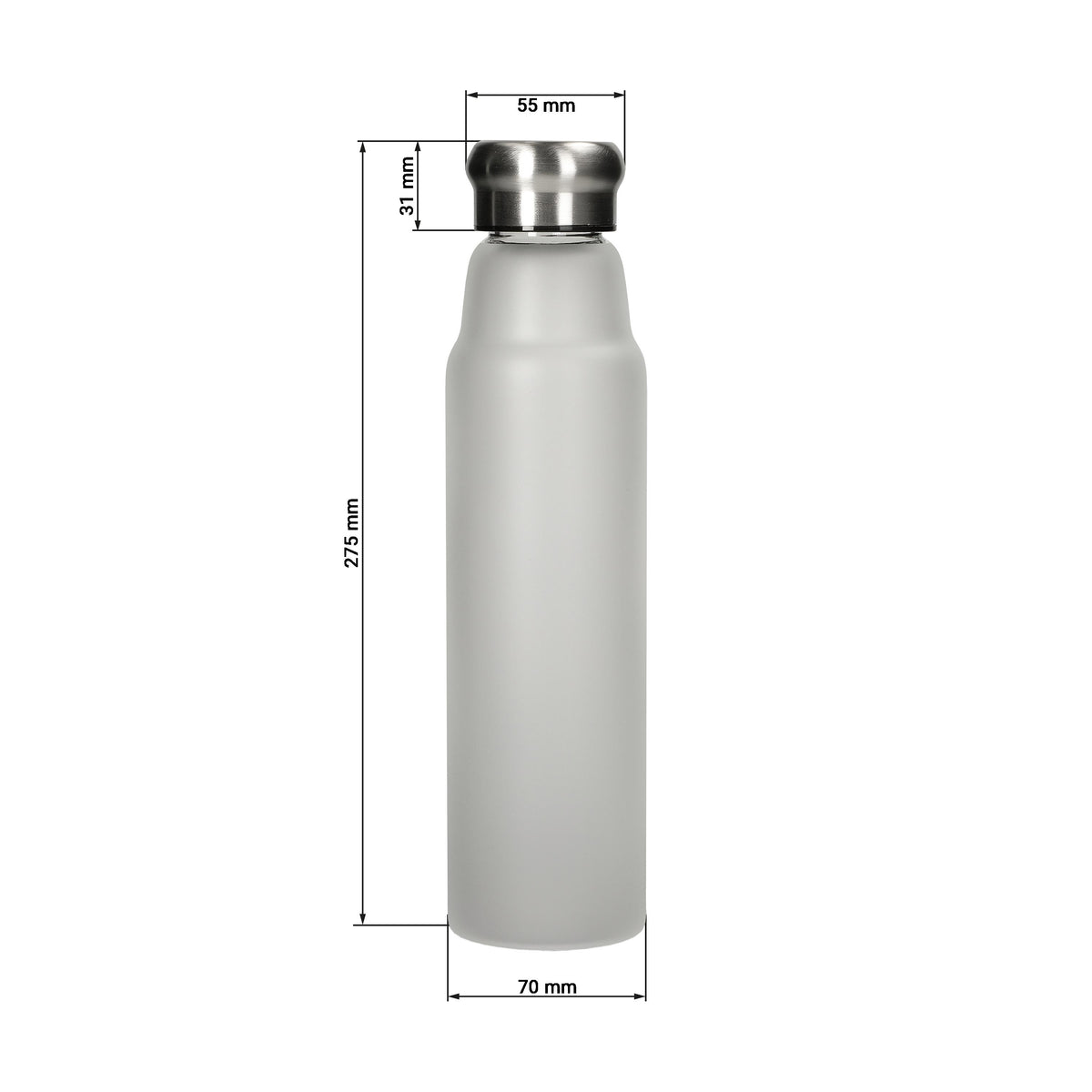 Glasflasche „Life“ 700 ml, Frosted