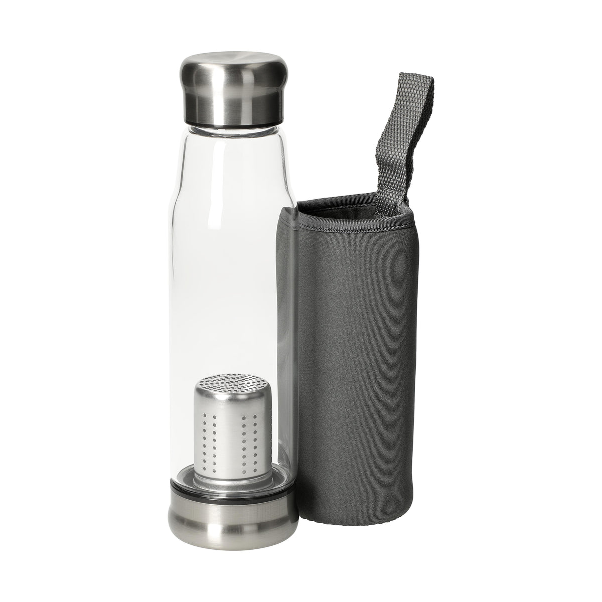Glasflasche mit Hülle „Flavour“ 0,5 l – Transparent