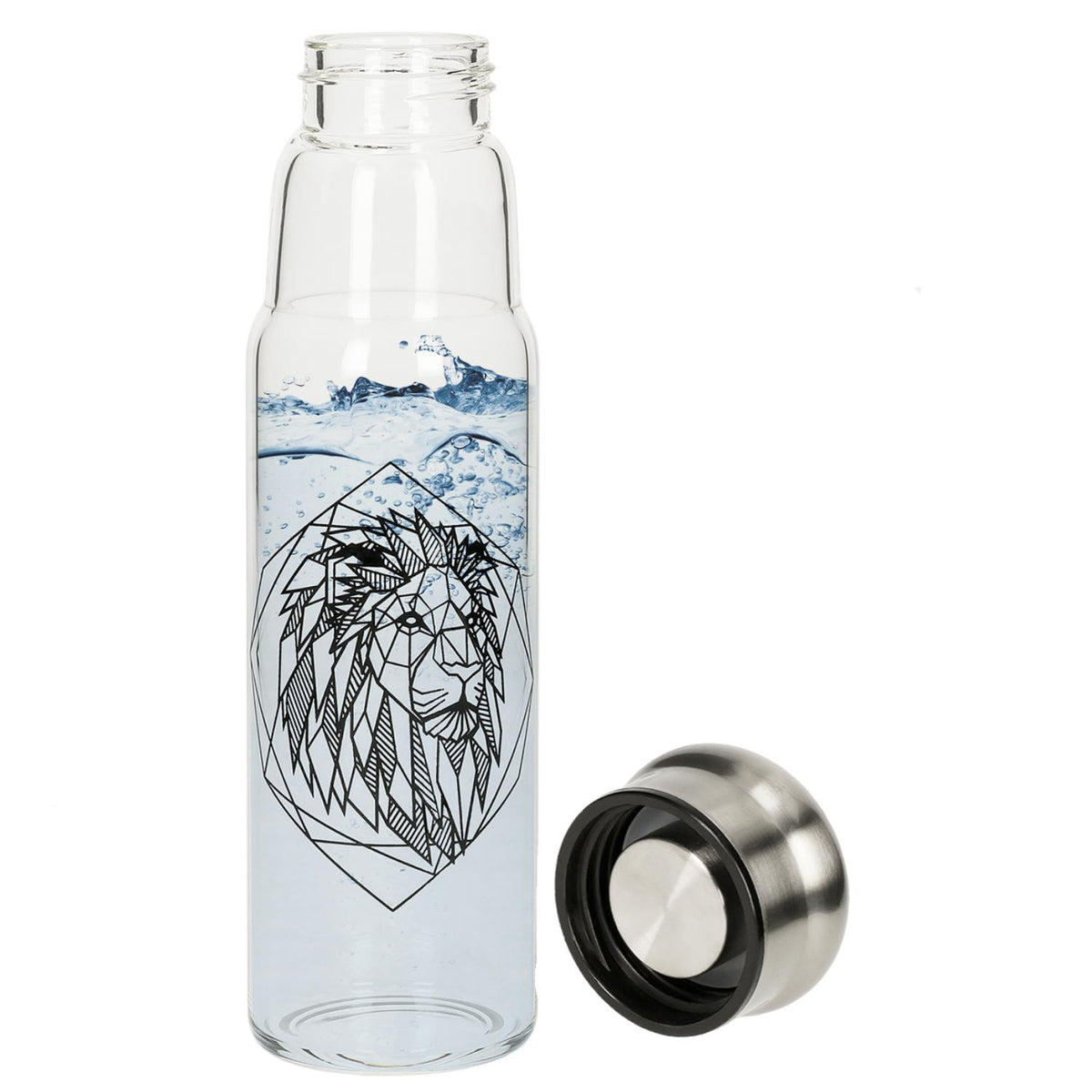 Glasflasche mit Hülle „Life“ 0,55 l