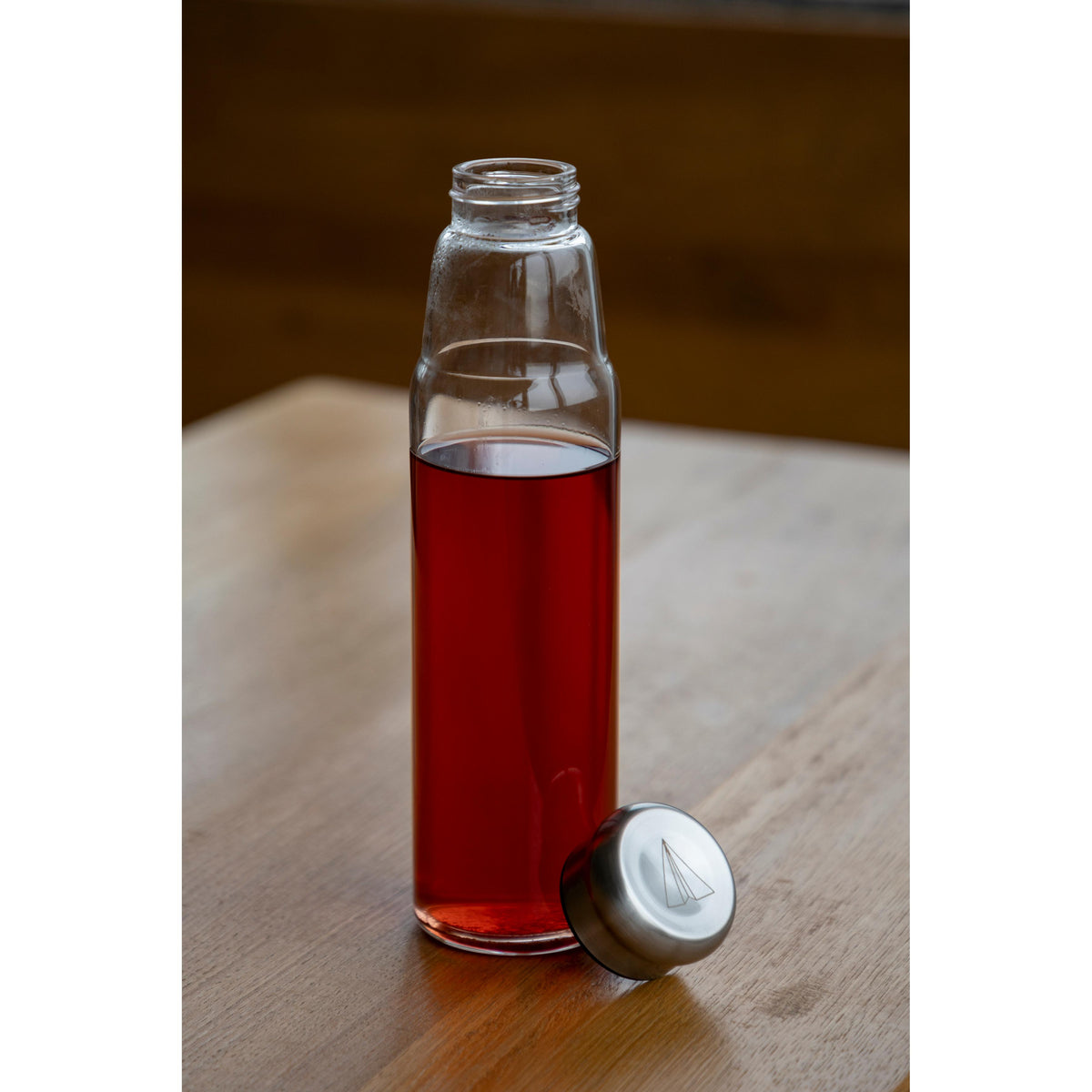 Glasflasche mit Hülle „Life“ 0,7 l