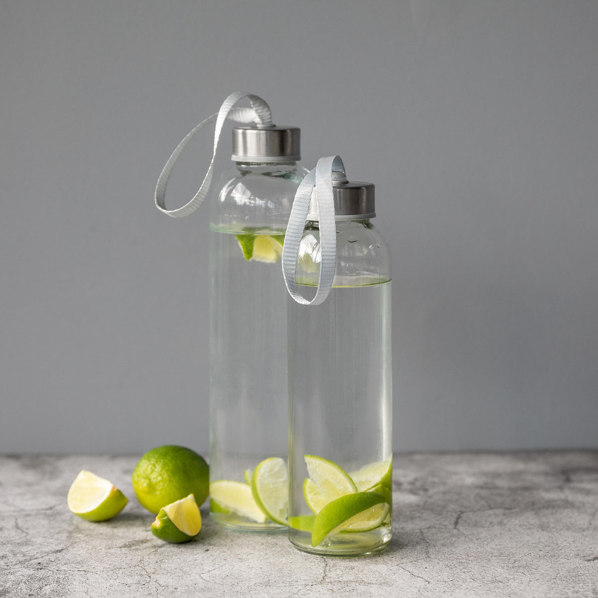 Glasflasche mit Hülle „Pure“, 0,7l