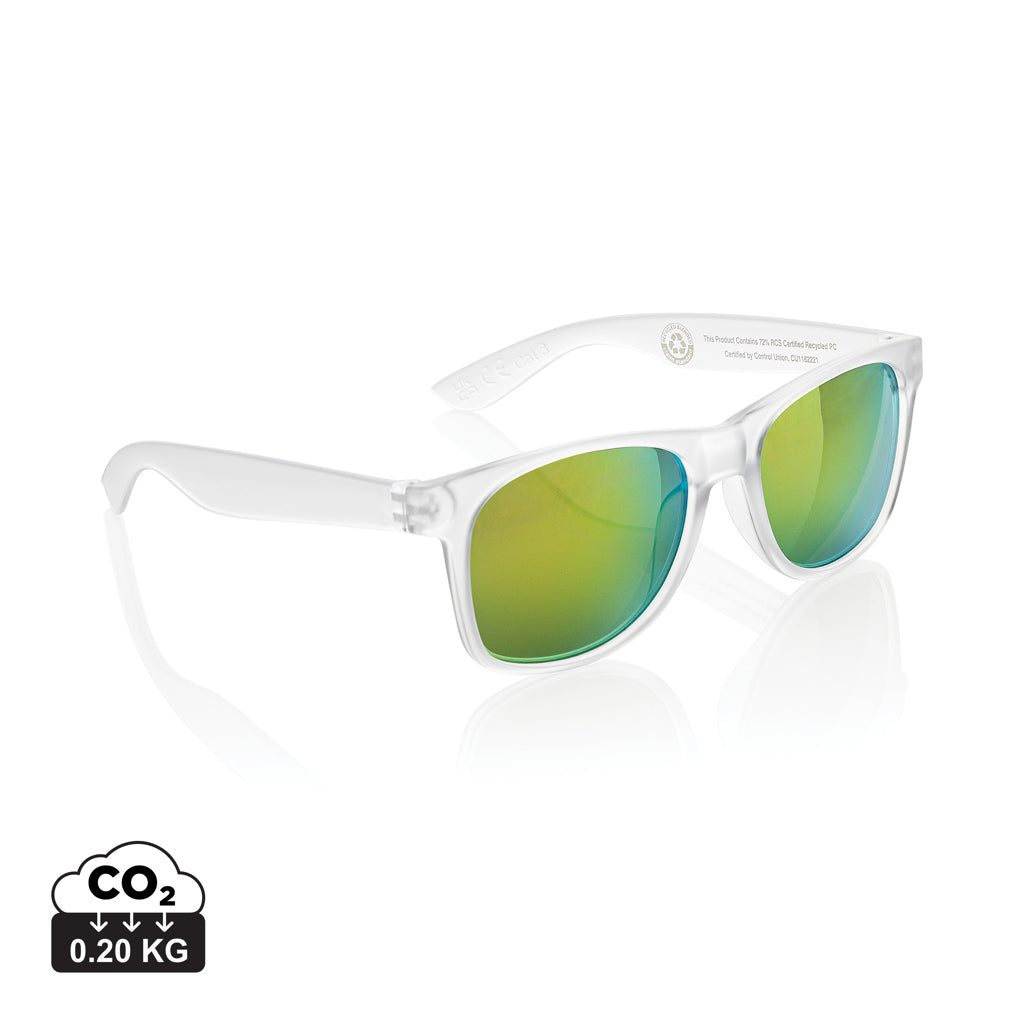 Gleam Sonnenbrille aus RCS rec. PC mit verspiegelten Gläsern – weiß