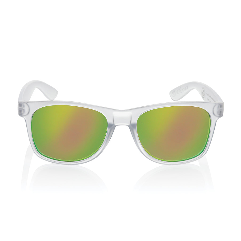 Gleam Sonnenbrille aus RCS rec. PC mit verspiegelten Gläsern – weiß
