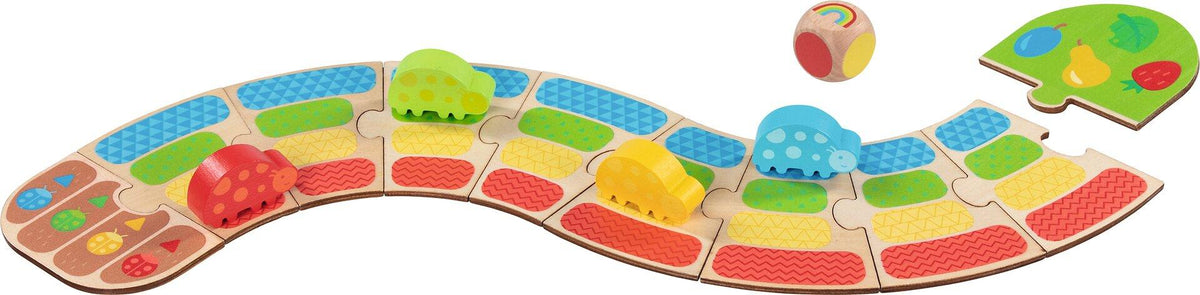 Glückskäferrennen Würfelspiel aus Holz mit 15 Teilen – Ansicht