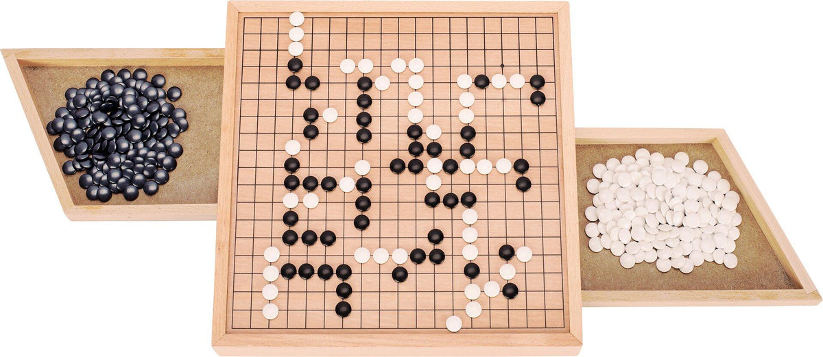 Go Brettspiel aus Holz mit Ausziehfächern, 361 Steine