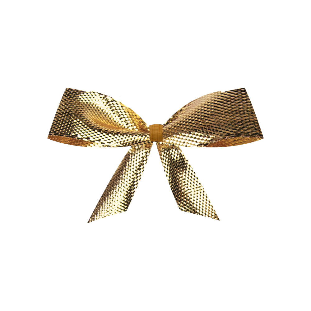Goldene Geschenkschleife mit goldenem Clip