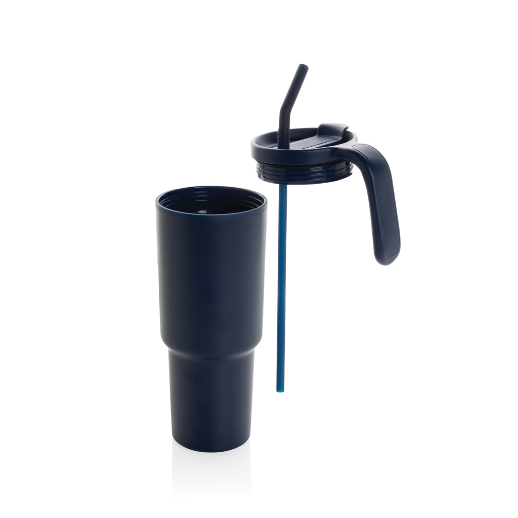 Graphic 360 Becher aus RCS-zertifiziert recyc. Stahl, 900ml – navy blau