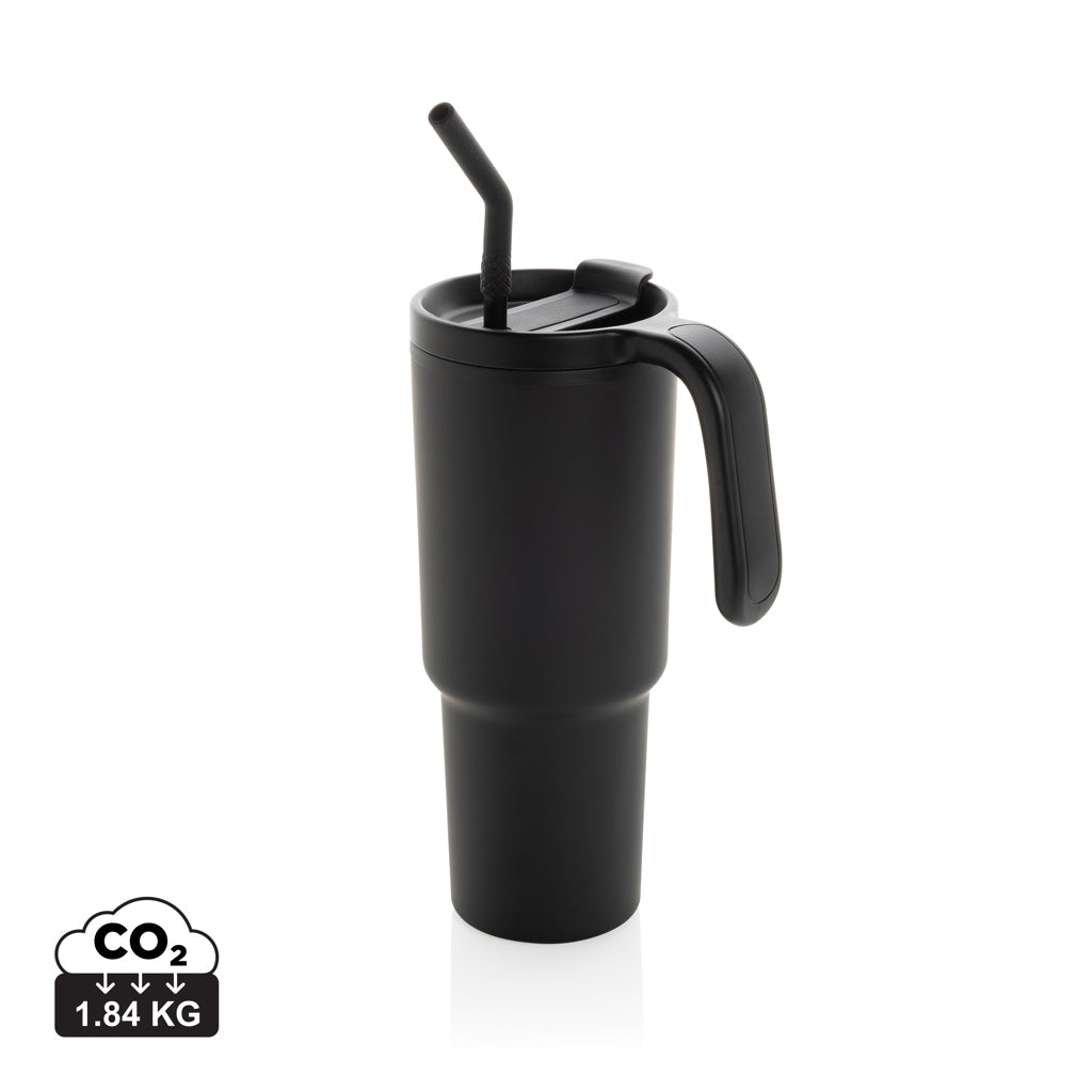 Graphic 360 Becher aus RCS-zertifiziert recyc. Stahl, 900ml – schwarz