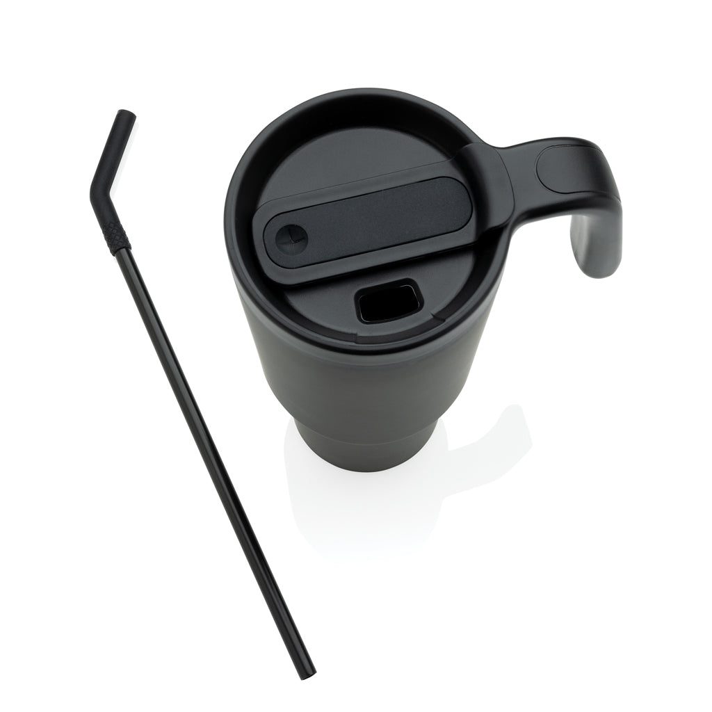 Graphic 360 Becher aus RCS-zertifiziert recyc. Stahl, 900ml – schwarz