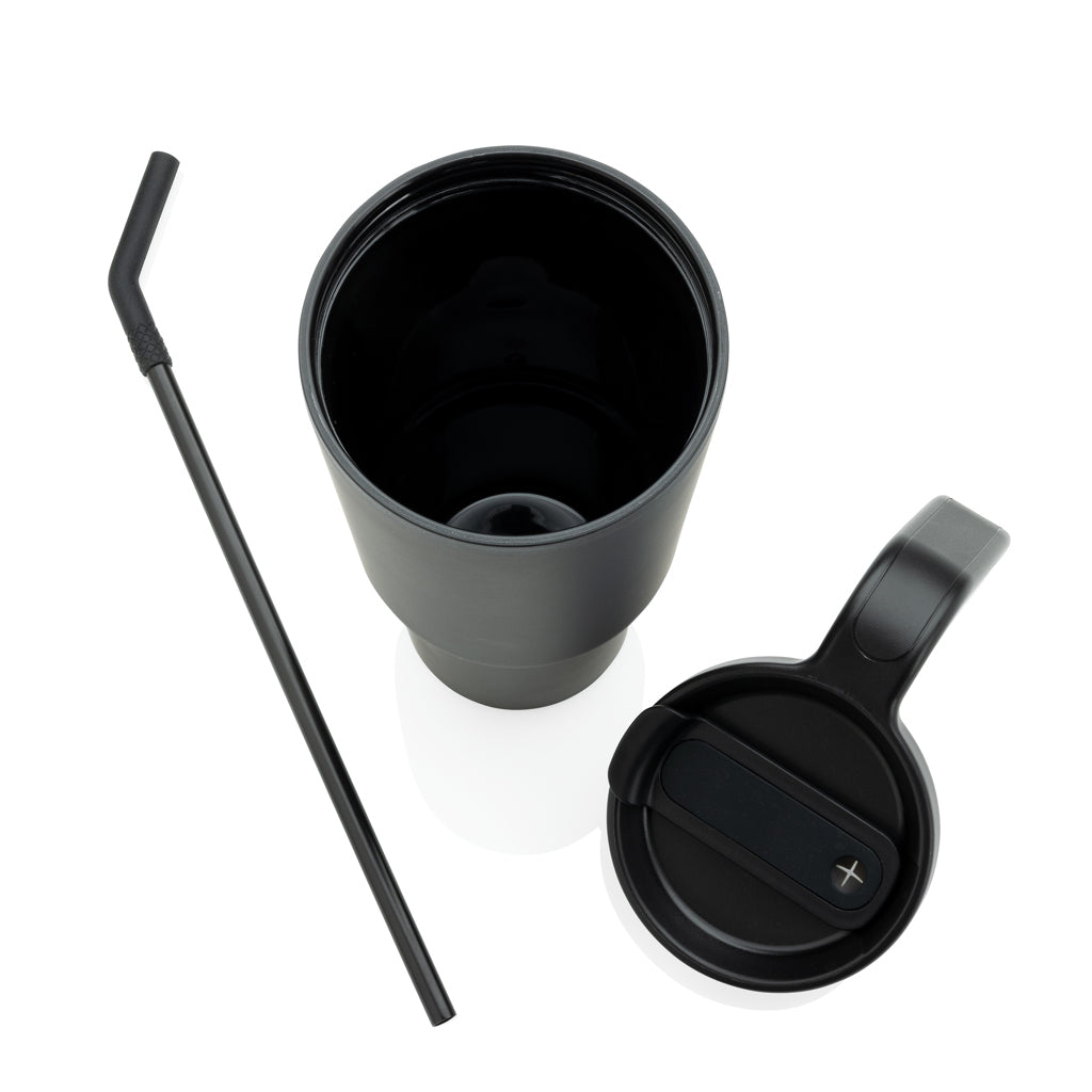 Graphic 360 Becher aus RCS-zertifiziert recyc. Stahl, 900ml – schwarz
