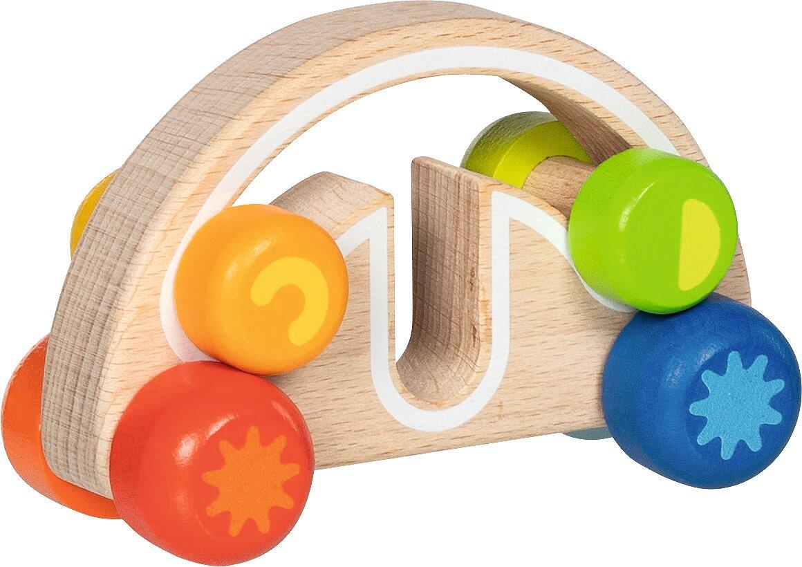 Greiffahrzeug Twirly wirly mit bunten Rädern von goki