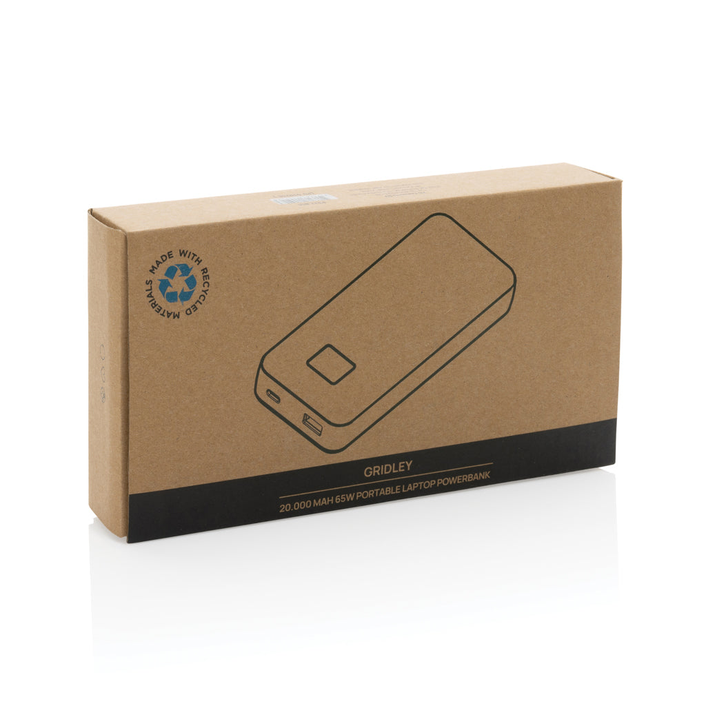 Gridley 20.000mAh 65W Laptop Powerbank aus RCS rPlastik