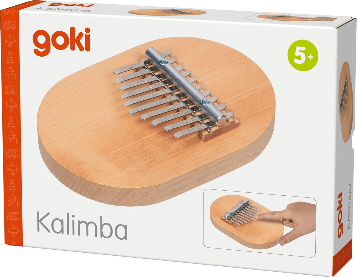 Große Kalimba aus Holz mit Metallzungen von goki – Weitere Ansicht
