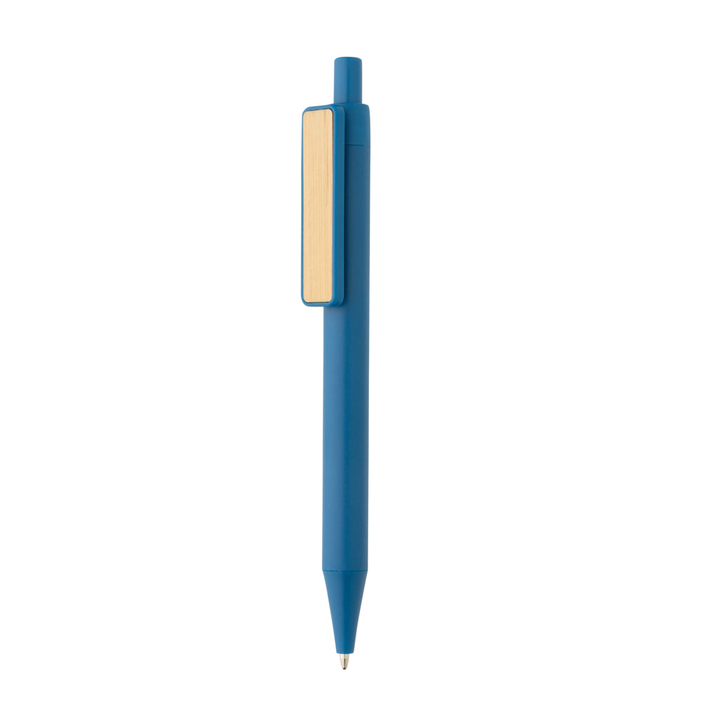 GRS rABS Stift mit Bambus-Clip – blau
